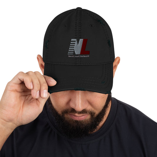 Nextlevel Distressed Dad Hat Black & Blue