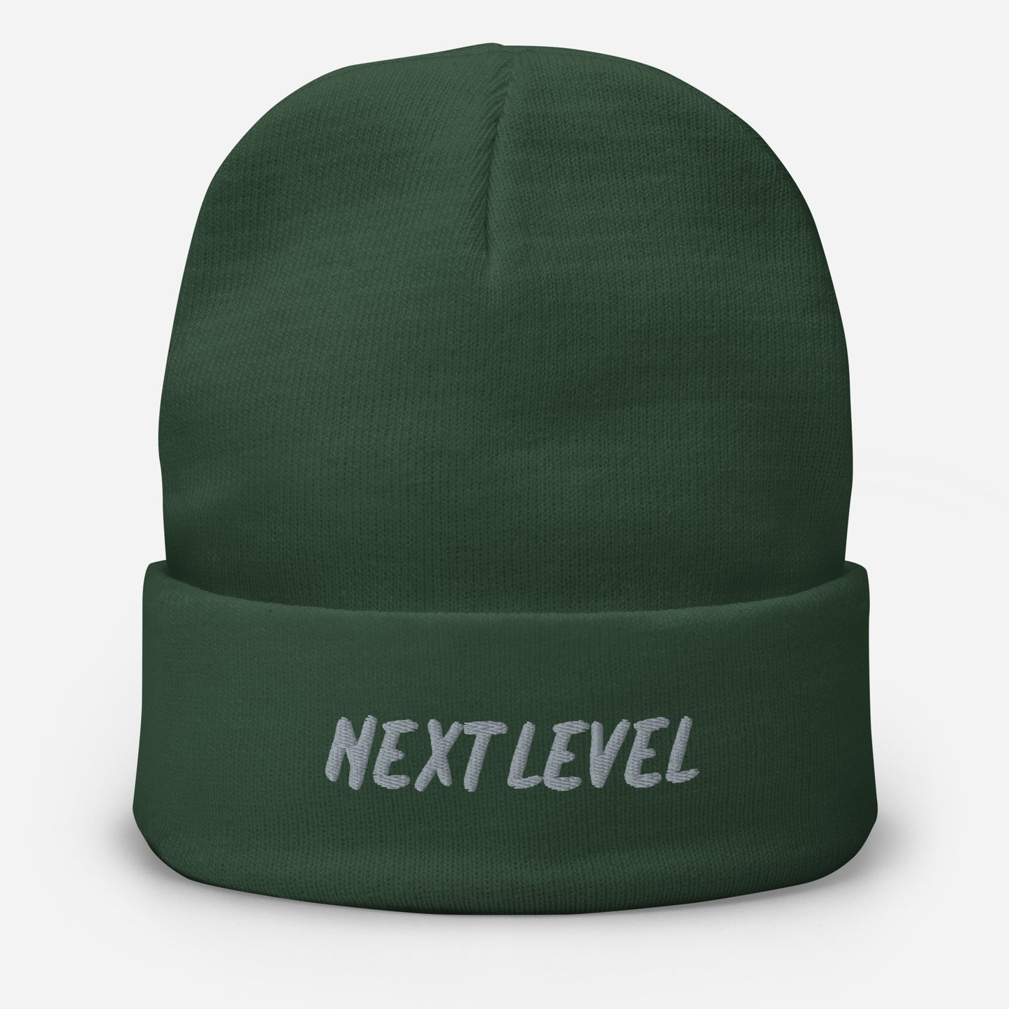 "Nextlevel" Embroidered Beanie