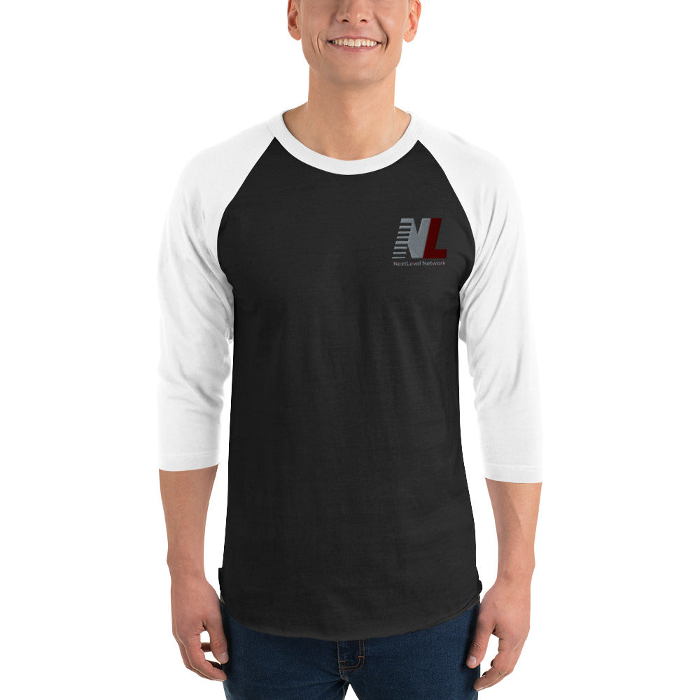 NextLevel 3/4 sleeve raglan shirt