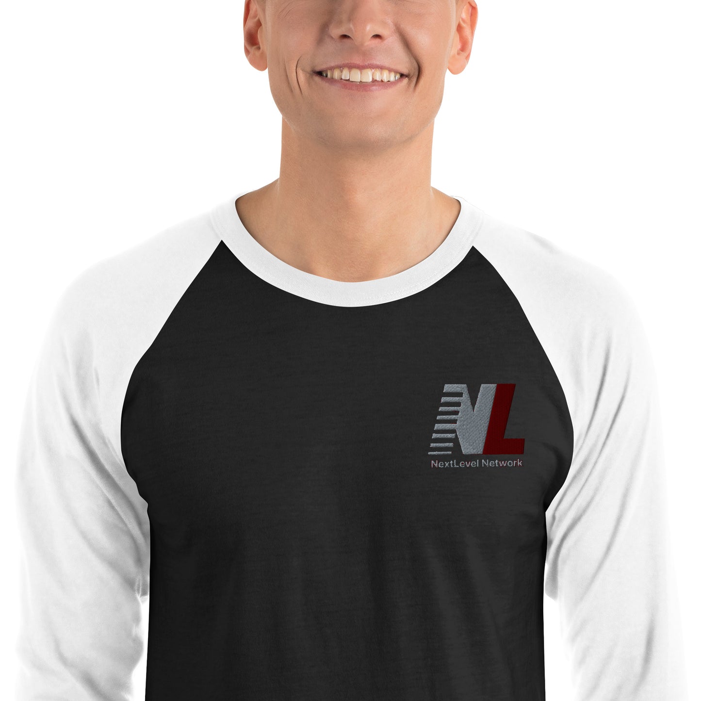 NextLevel 3/4 sleeve raglan shirt