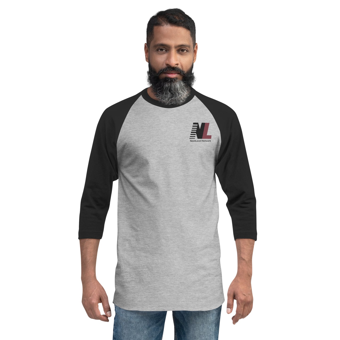 NextLevel 3/4 sleeve raglan shirt