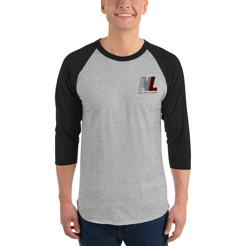 NextLevel 3/4 sleeve raglan shirt