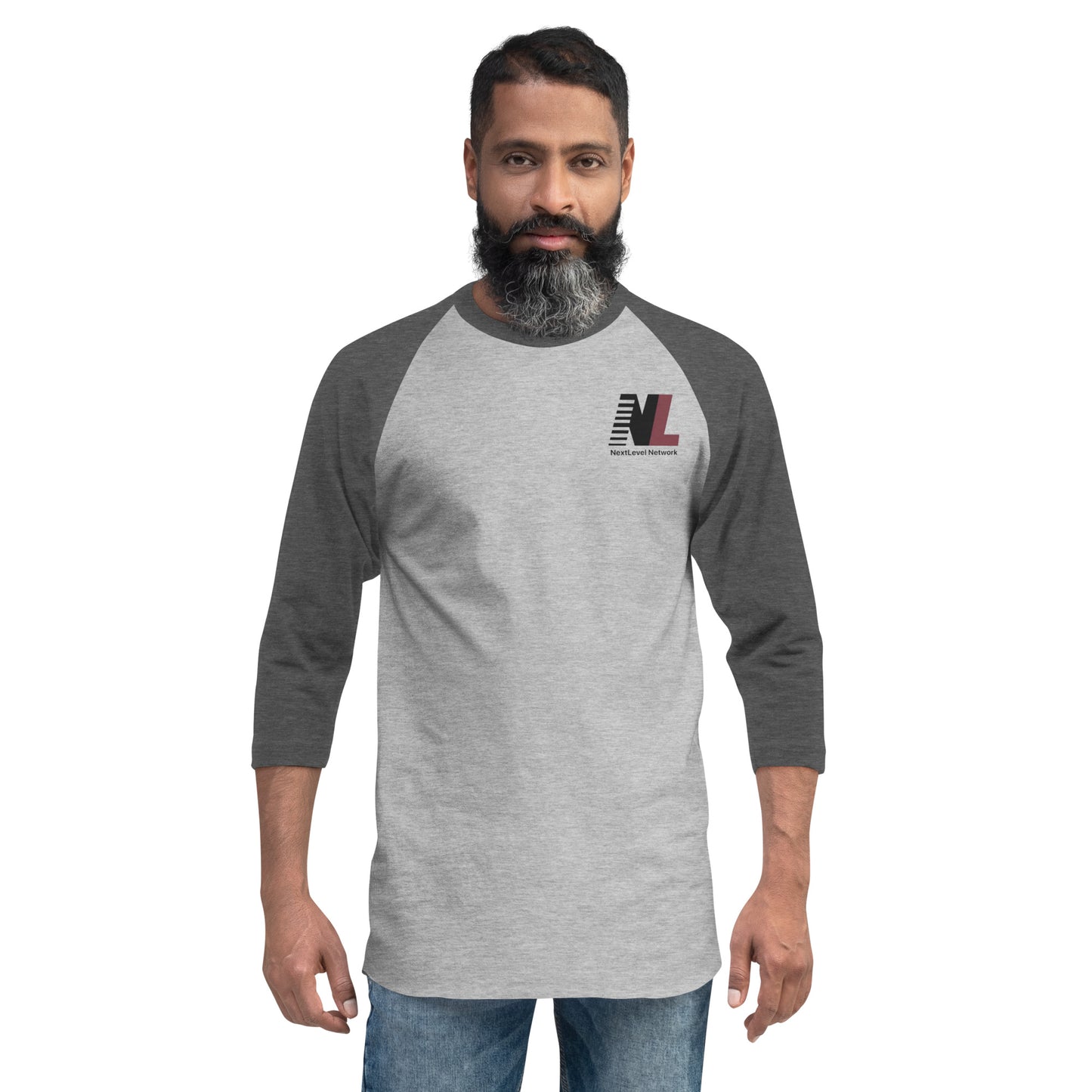 NextLevel 3/4 sleeve raglan shirt