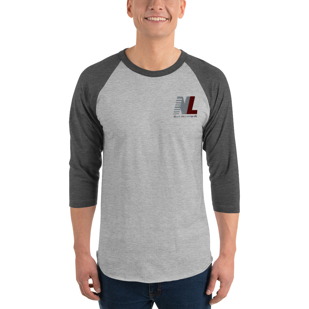 NextLevel 3/4 sleeve raglan shirt