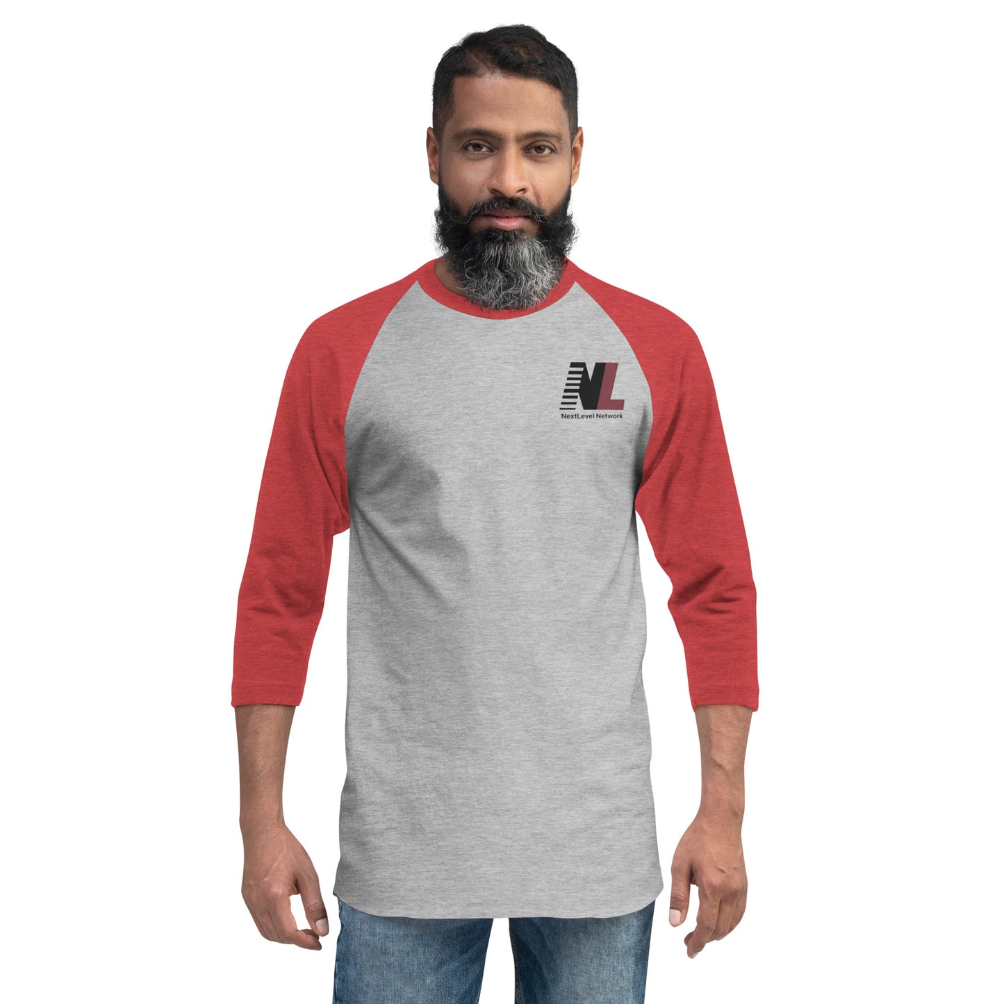 NextLevel 3/4 sleeve raglan shirt