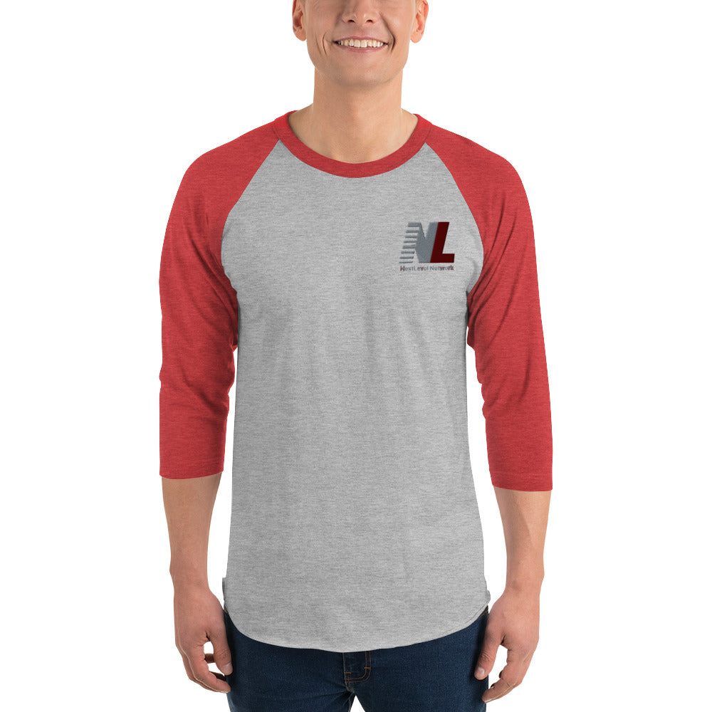 NextLevel 3/4 sleeve raglan shirt