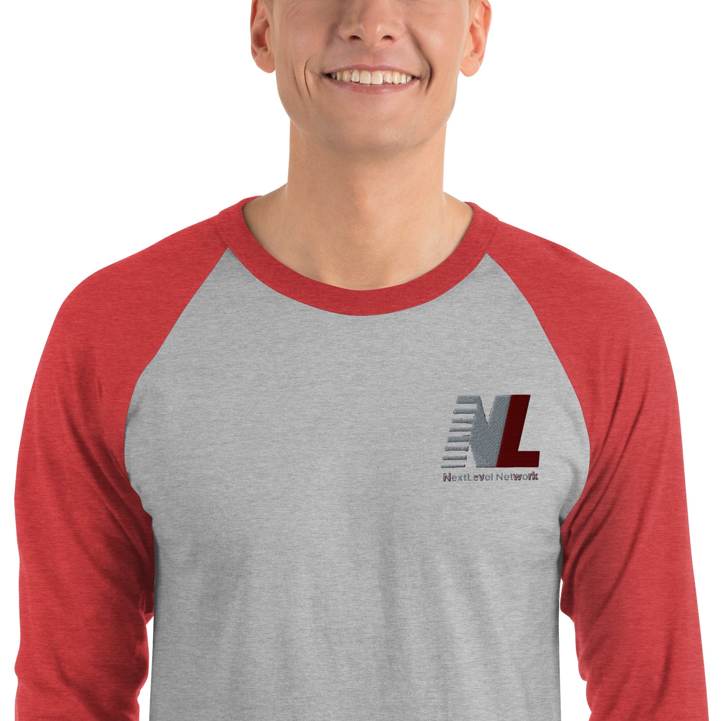 NextLevel 3/4 sleeve raglan shirt