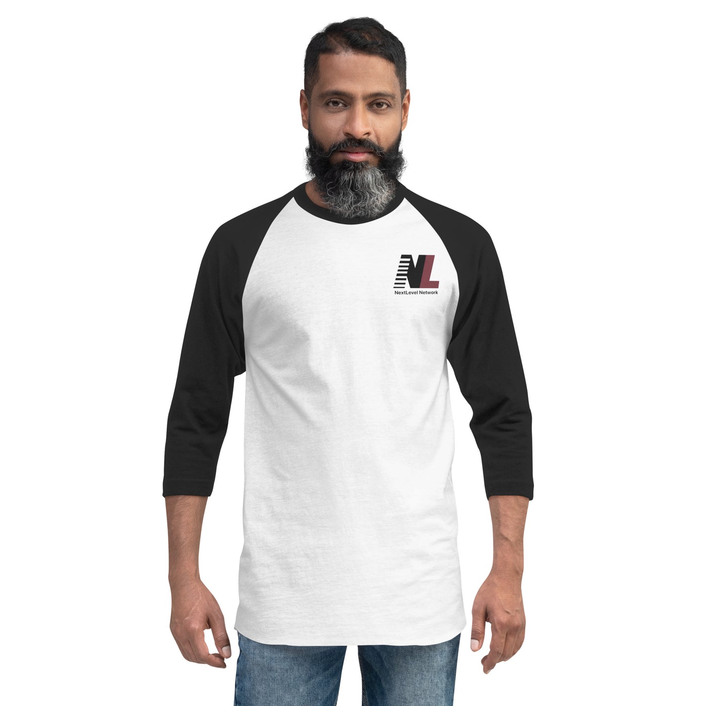 NextLevel 3/4 sleeve raglan shirt