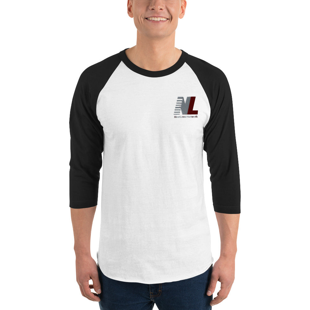 NextLevel 3/4 sleeve raglan shirt