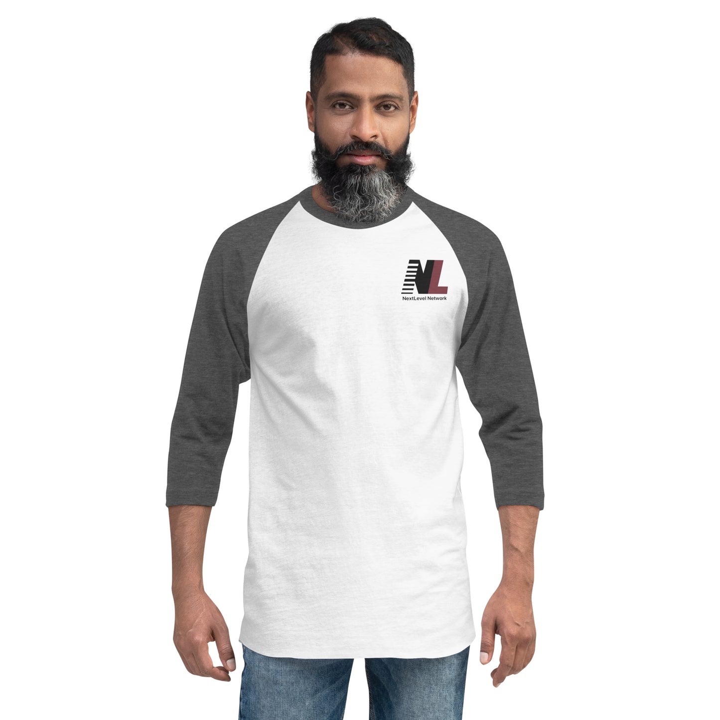 NextLevel 3/4 sleeve raglan shirt