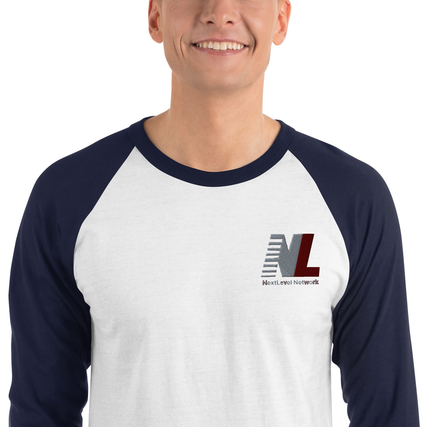 NextLevel 3/4 sleeve raglan shirt