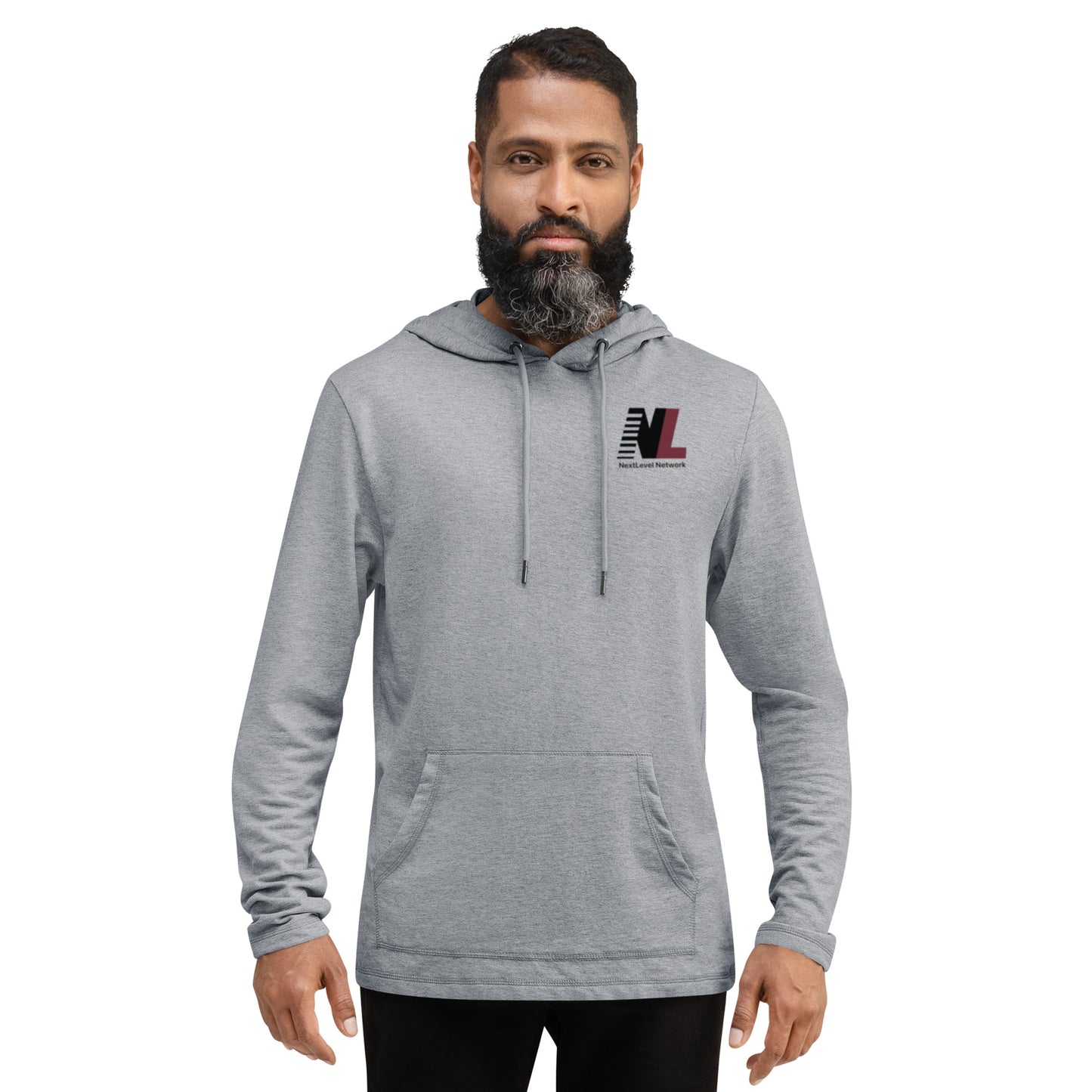 "Level Up" Grey Unisex Lightweight Hoodie