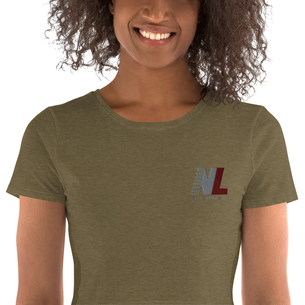 NextLevel Women’s Embroided Crop Tee